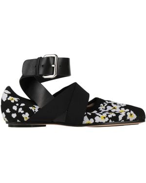 Sportmax Ballet Flats Textile Fibers, Leather - Black
