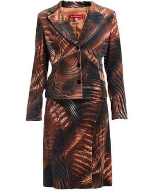 Angelo Marani Suit Cotton, Elastane - Brown