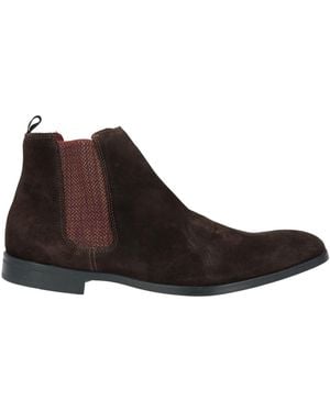 FRANZINI Dark Ankle Boots Leather - Brown