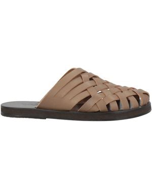 Ancient Greek Sandals Taupe Mules & Clogs Cowhide - Brown
