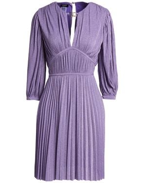 Liu Jo Mini Dress Viscose, Polyamide, Metallic Polyester, Elastane - Purple