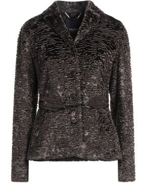 Max Mara Shearling- & Kunstfell - Schwarz