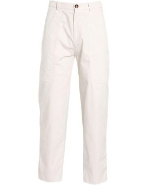 Brunello Cucinelli Trousers Cotton, Elastane - White