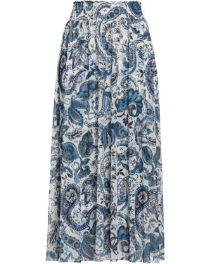 Princess Midi Skirt Polyester, Elastane - Blue