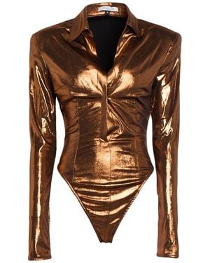 LAQUAN SMITH Bodysuit Polyester, Elastane - Brown