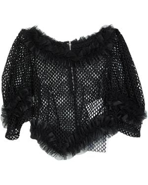 Comme des Garçons Top Polyester, Nylon - Black