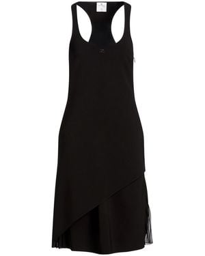 Courreges Midi Dress Polyester, Polyurethane - Black