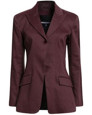 Patrizia Pepe Plum Blazer Linen, Polyamide - Purple