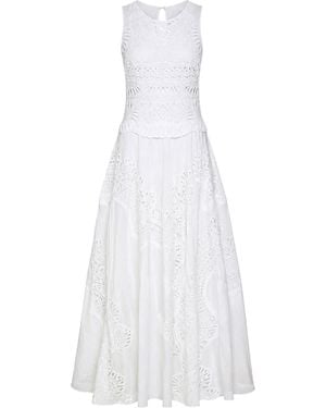 Ermanno Scervino Maxi Dress Ramie - White