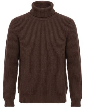 Malo Dark Turtleneck Cashmere - Brown