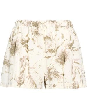 FEDERICO CINA Military Shorts & Bermuda Shorts Viscose, Silk - Natural