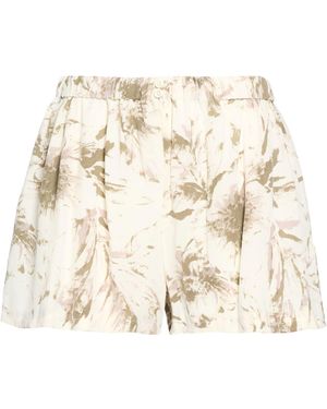 FEDERICO CINA Military Shorts & Bermuda Shorts Viscose, Silk - Natural