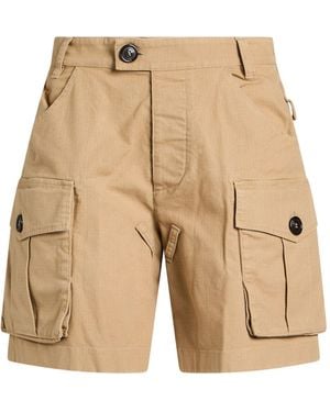 DSquared² Camel Shorts & Bermuda Shorts Cotton, Elastane - Natural