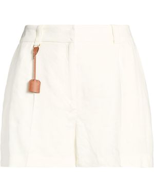 Elisabetta Franchi Shorts & Bermuda Shorts Viscose, Linen - White