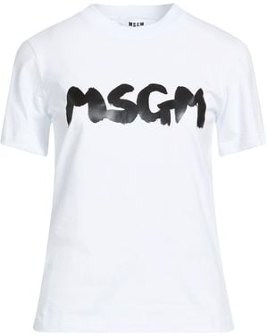 MSGM T-Shirt Cotton - White