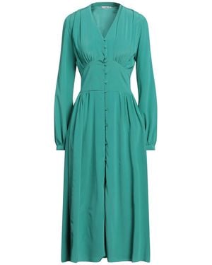 Caliban Midi Dress Silk, Elastane - Green
