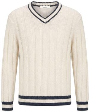 SELECTED Sweater Recycled Polyester, Alpaca Wool, Wool - White