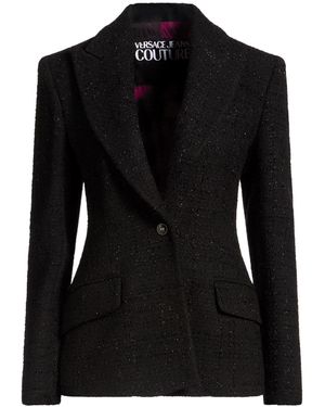 Versace Jeans Couture Blazer Polyester, Wool, Acrylic, Synthetic Fibres, Metallic Polyester - Black