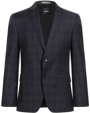 BOSS Blazer Viscose, Polyester - Blue