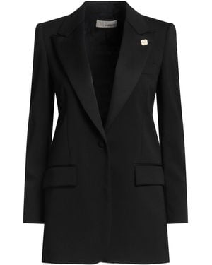 Lardini Blazer Polyester, Wool, Elastane - Black