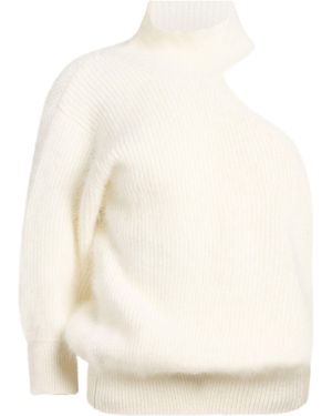 Roberto Collina Cream Turtleneck Merino Wool - White