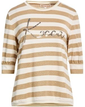 Kocca Camel T-Shirt Viscose, Polyamide, Metallic Fiber, Elastane - Natural