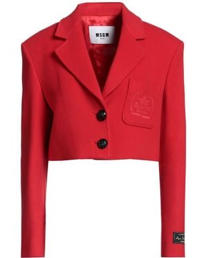 MSGM Tomato Blazer Virgin Wool, Polyamide - Red