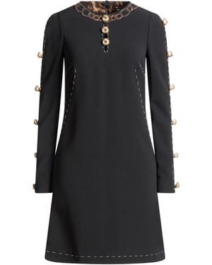 Dolce & Gabbana Mini Dress Viscose, Acetate, Elastane, Brass, Silk - Black