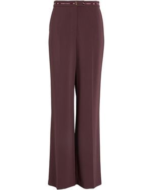 Elisabetta Franchi Trousers Polyester, Elastane - Purple