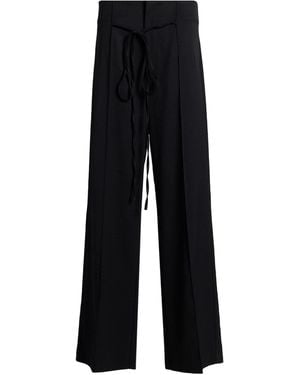 Erika Cavallini Semi Couture Trousers Polyester, Virgin Wool, Elastane - Black