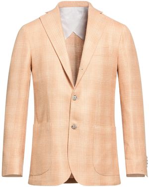 Barba Napoli Blazer Wool, Silk, Linen - Natural