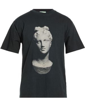 Aries Charcoal T-Shirt Cotton - Black
