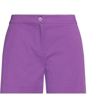 Purotatto Shorts & Bermuda Shorts Cotton, Elastane - Purple
