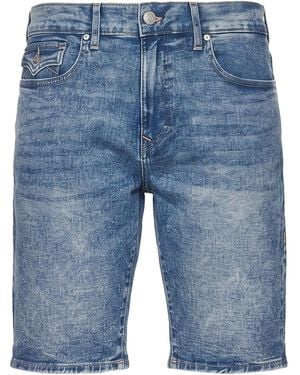 TRUE RELIGION Denim Shorts Cotton, Polyester, Viscose, Elastane - Blue