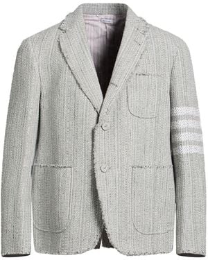 Thom Browne Light Blazer Cotton, Polyester, Synthetic Fibers, Polyamide, Wool - Gray