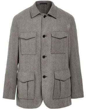 Caruso Jacket Wool, Polyamide - Gray