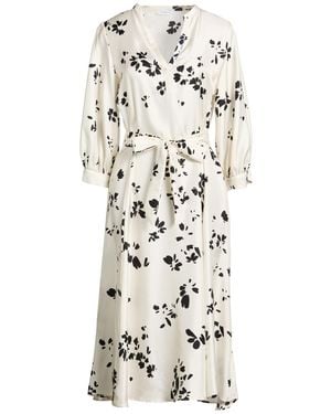 ROSSO35 Ivory Midi Dress Silk - White