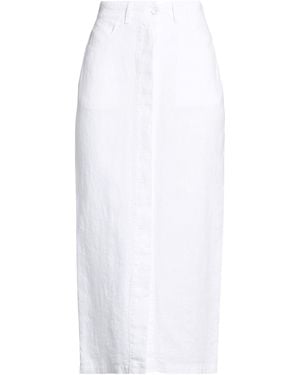 120% Lino Midi Skirts - White