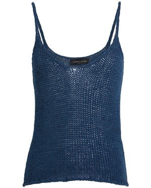 Roberto Collina Top Cotton, Polyamide - Blue