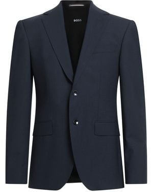 BOSS Blazer Virgin Wool, Elastane - Blue