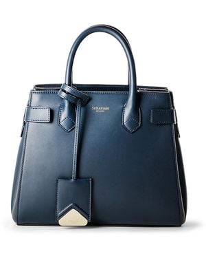 Serapian Midnight Handbag Leather - Blue