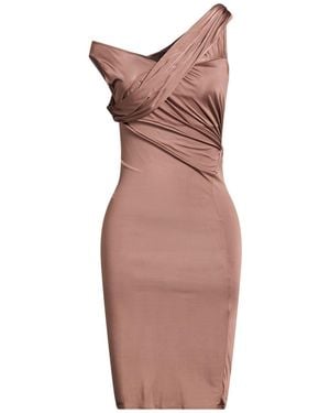 Rick Owens Midi Dress Viscose - Brown