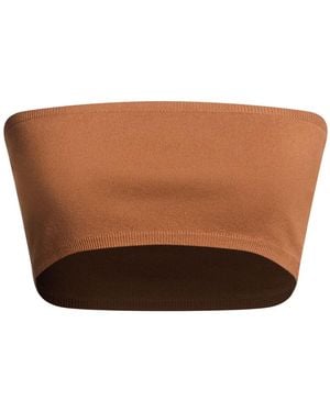 Max Mara Camel Top Cotton, Polyamide, Polyester, Elastane - Brown