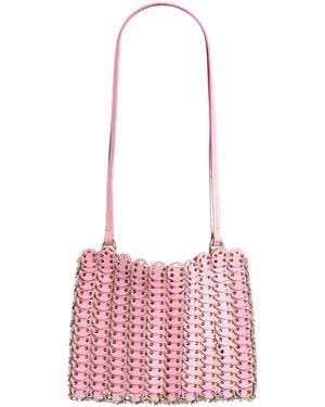 Rabanne Shoulder Bag Cowhide, Calfskin, Steel - Pink