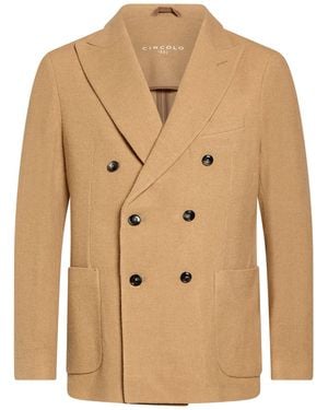 Circolo 1901 Sand Blazer Virgin Wool, Cashmere - Natural