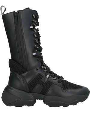 Hogan Ankle Boots Leather, Textile Fibres - Black