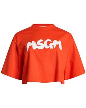MSGM T-Shirt Cotton - Red