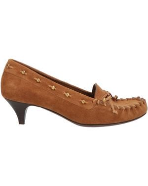 KHAITE Camel Pumps Leather - Brown