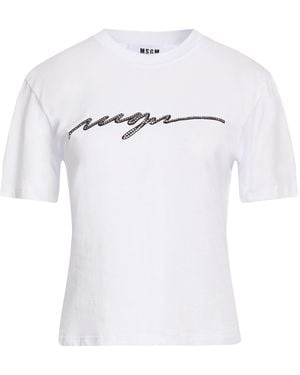 MSGM T-Shirt Cotton - White