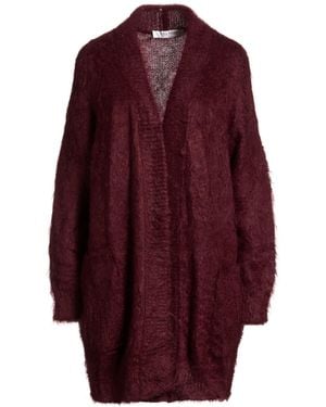 Max Mara Burgundy Cardigan Mohair Wool, Polyamide, Wool - Purple